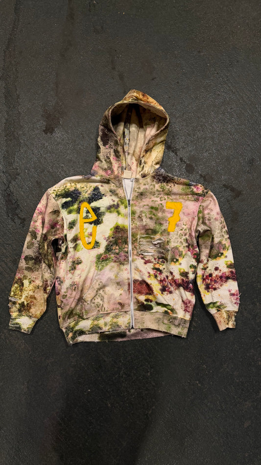 fallen cowhide zip-up